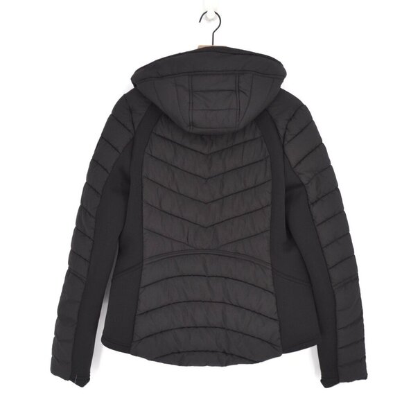 Bernardo Neoprene Combo Packable Quilted Insulated Puffer Jacket Black Women's L - Picture 4 of 10